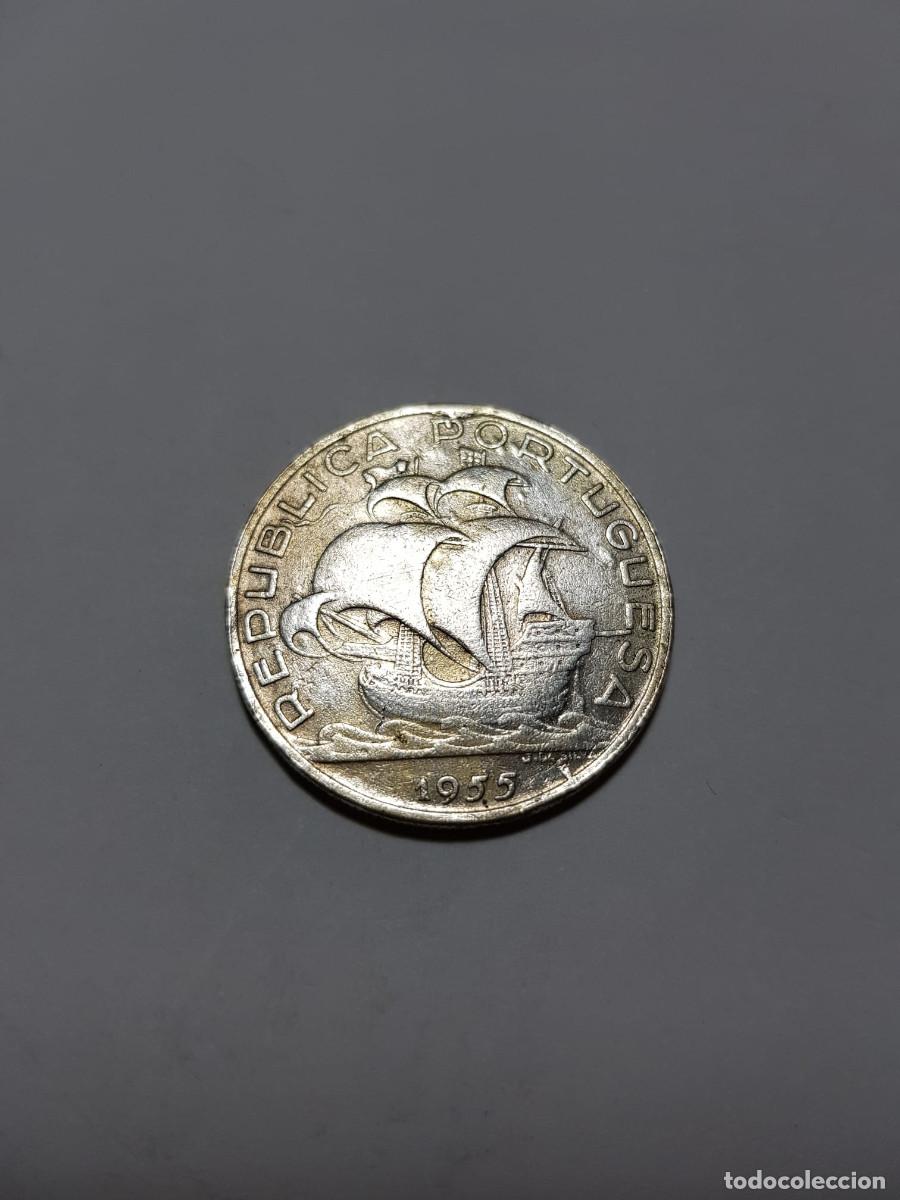 Monedas antiguas de Europa: PORTUGAL-10 ESCUDOS-1955-PLATA
