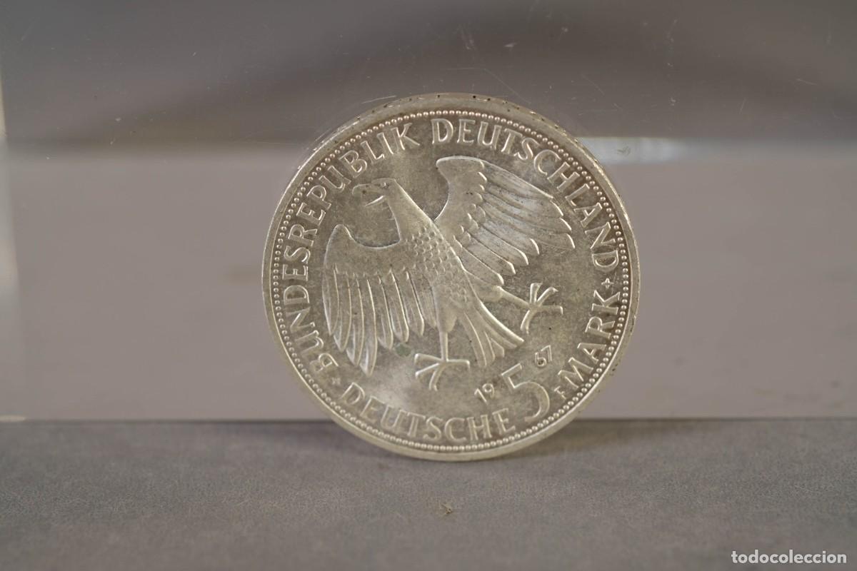 Monedas antiguas de Europa: MONEDA EN PLATA BAJA 5 MARCOS ALEMANIA 1967