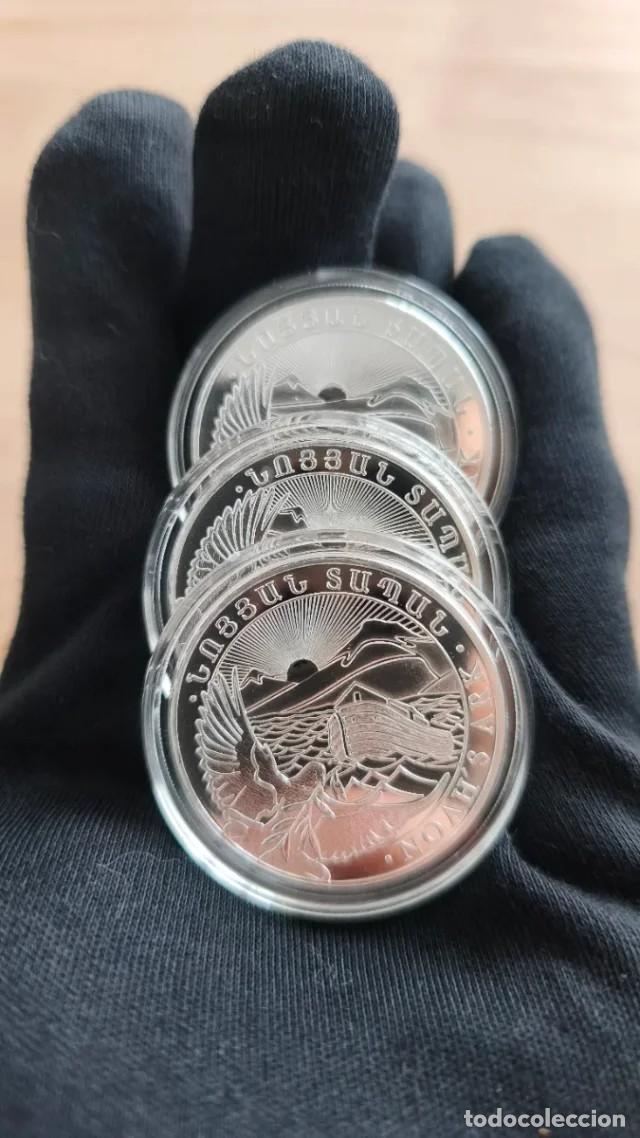 Monedas antiguas de Europa: 3 Onzas Plata Armenia - Arca de No&eacute;.