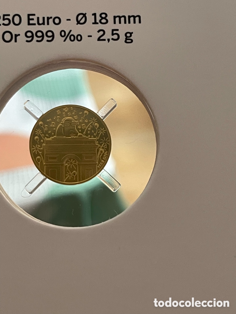 Monedas antiguas de Europa: Moneda oro 250 euro francia 2024 juegos olimpicos arco del triunfo