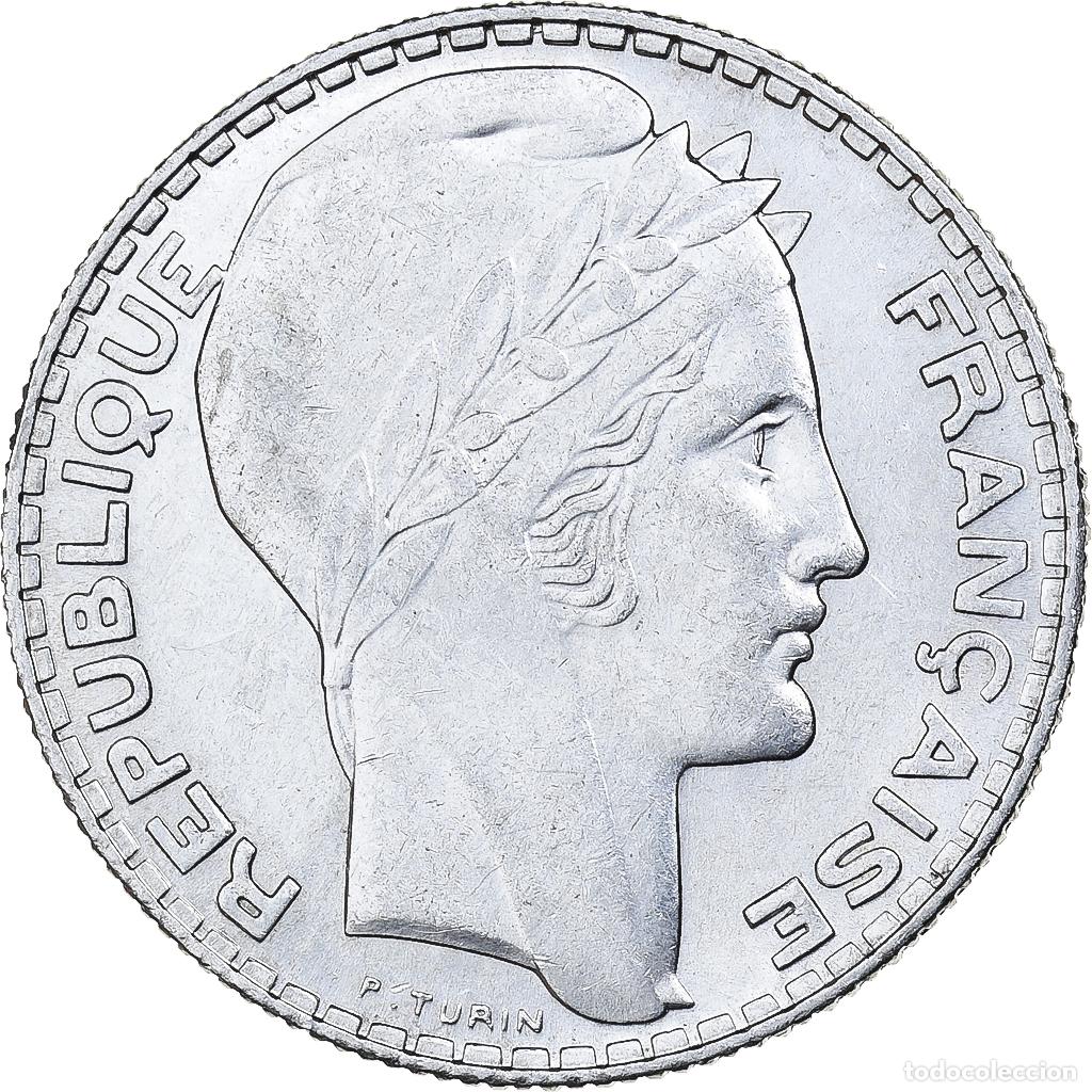 Monedas antiguas de Europa: [#1117101] Moneda, Francia, Turin, 10 Francs, 1938, Paris, EBC, Plata, KM:878, Gadoury:801