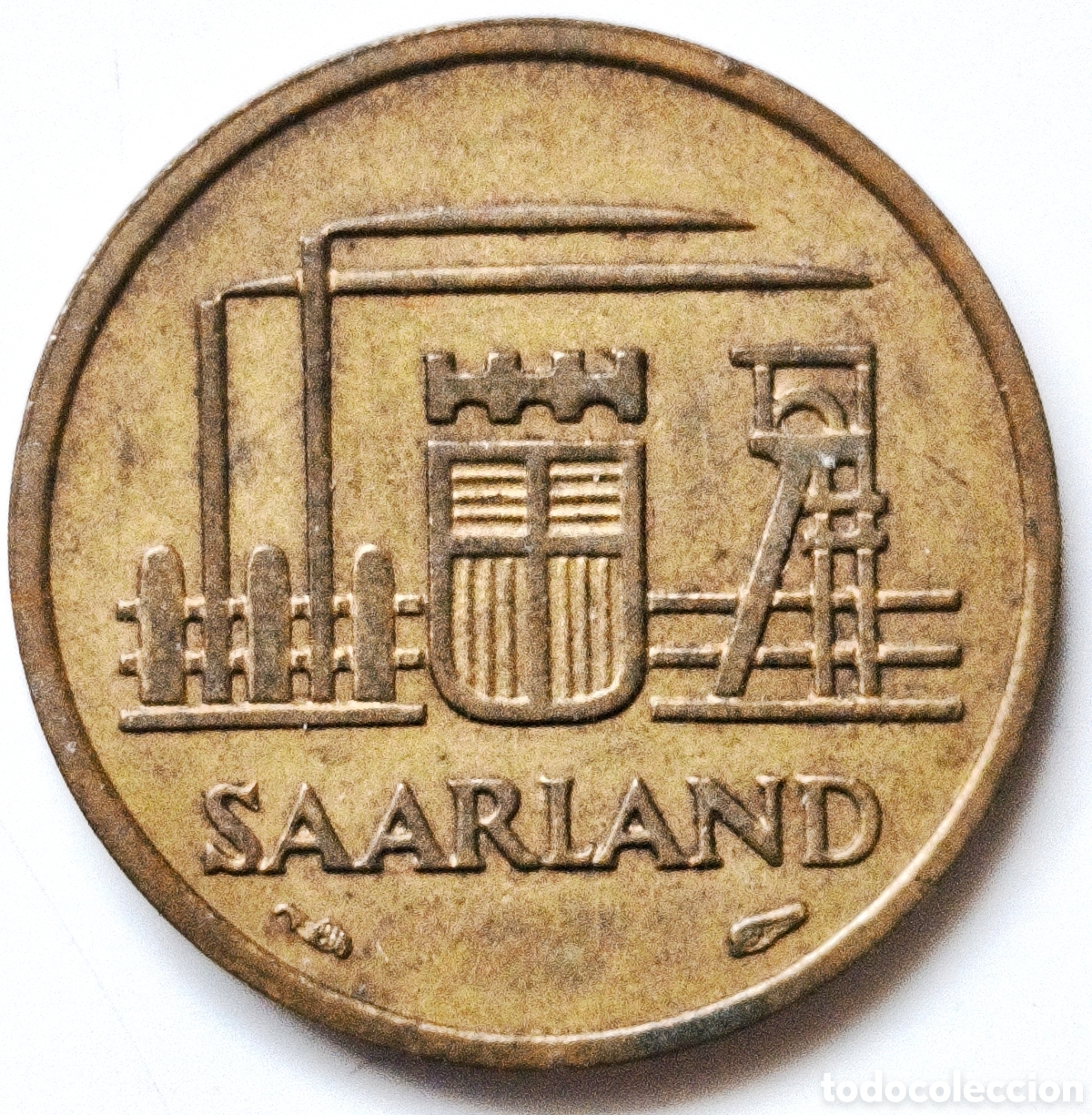 Monedas antiguas de Europa: Saar, 10 francs de 1954