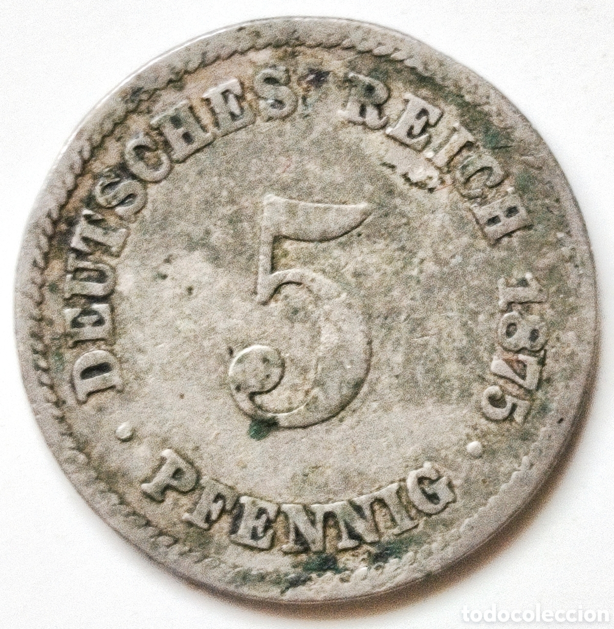 Monedas antiguas de Europa: Alemania, 5 pfennig de 1875-A