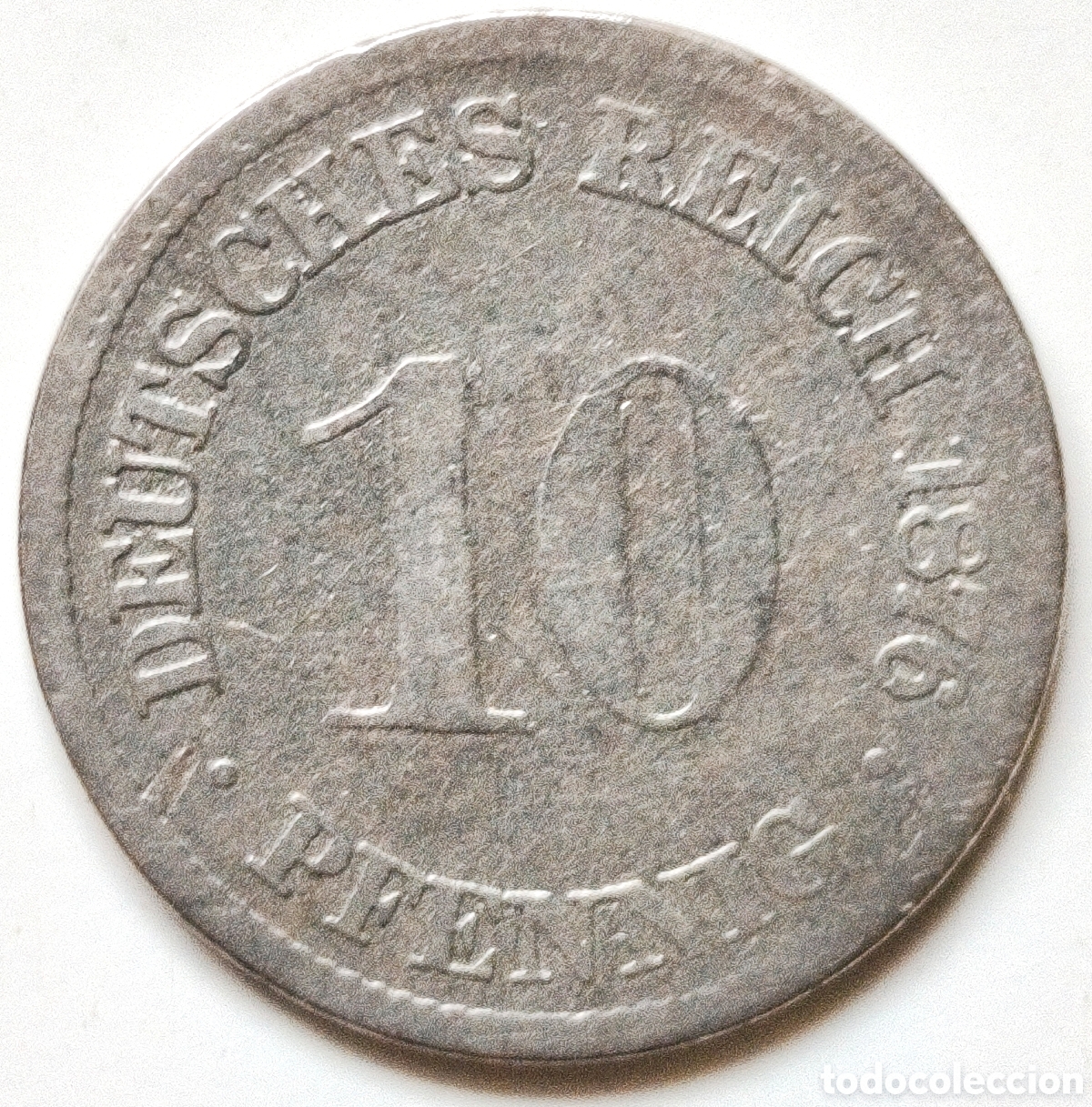 Monedas antiguas de Europa: Alemania, 10 pfennig 1876-D