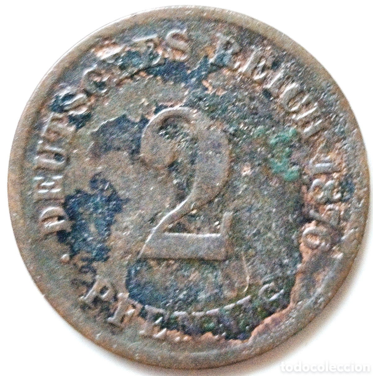 Monedas antiguas de Europa: Alemania, 2 pfennig de 1876-E