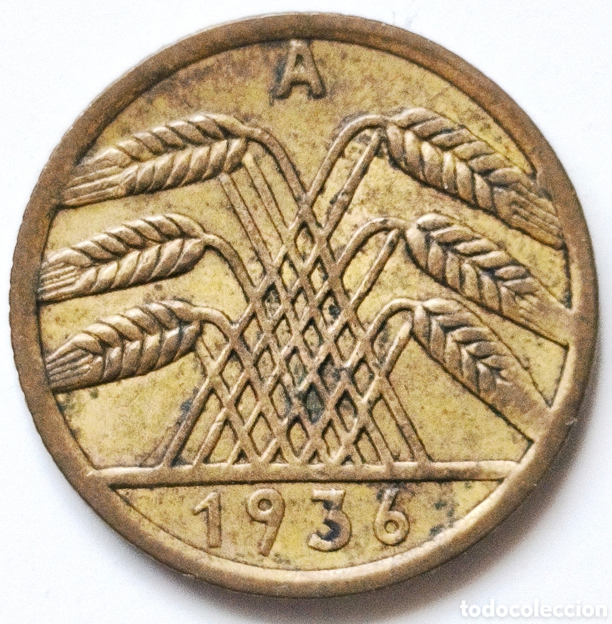 Monedas antiguas de Europa: Alemania, 5 reichspfennig de 1936-A, EBC
