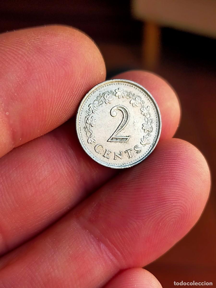 Monedas antiguas de Europa: MONEDA DE 2 DOS CENTS CENTAVOS CENTIMOS MALTA 1977 MUY BUENA CONSERVACION