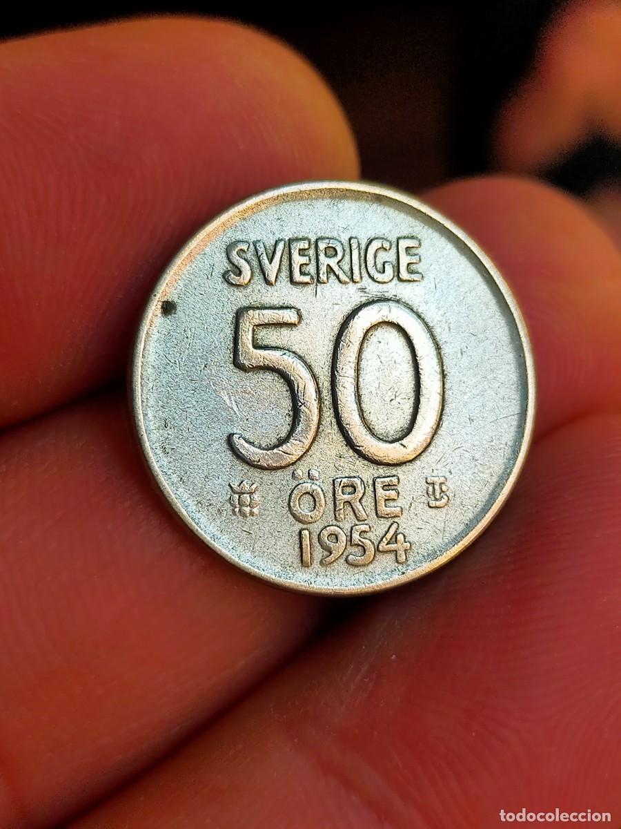 Monedas antiguas de Europa: MONEDA DE 50 CINCUENTA ORE SUECIA 1954 MUY BUENA CONSERVACION PLATA