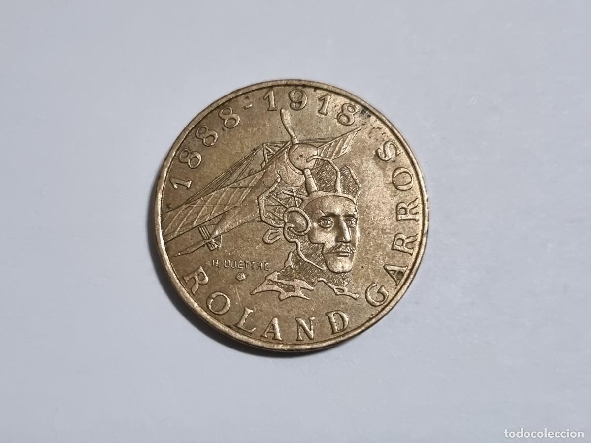 Monedas antiguas de Europa: Moneda Francesa 1888-1918 Francia Roland Garros 10 Francos 1988 Coleccionista