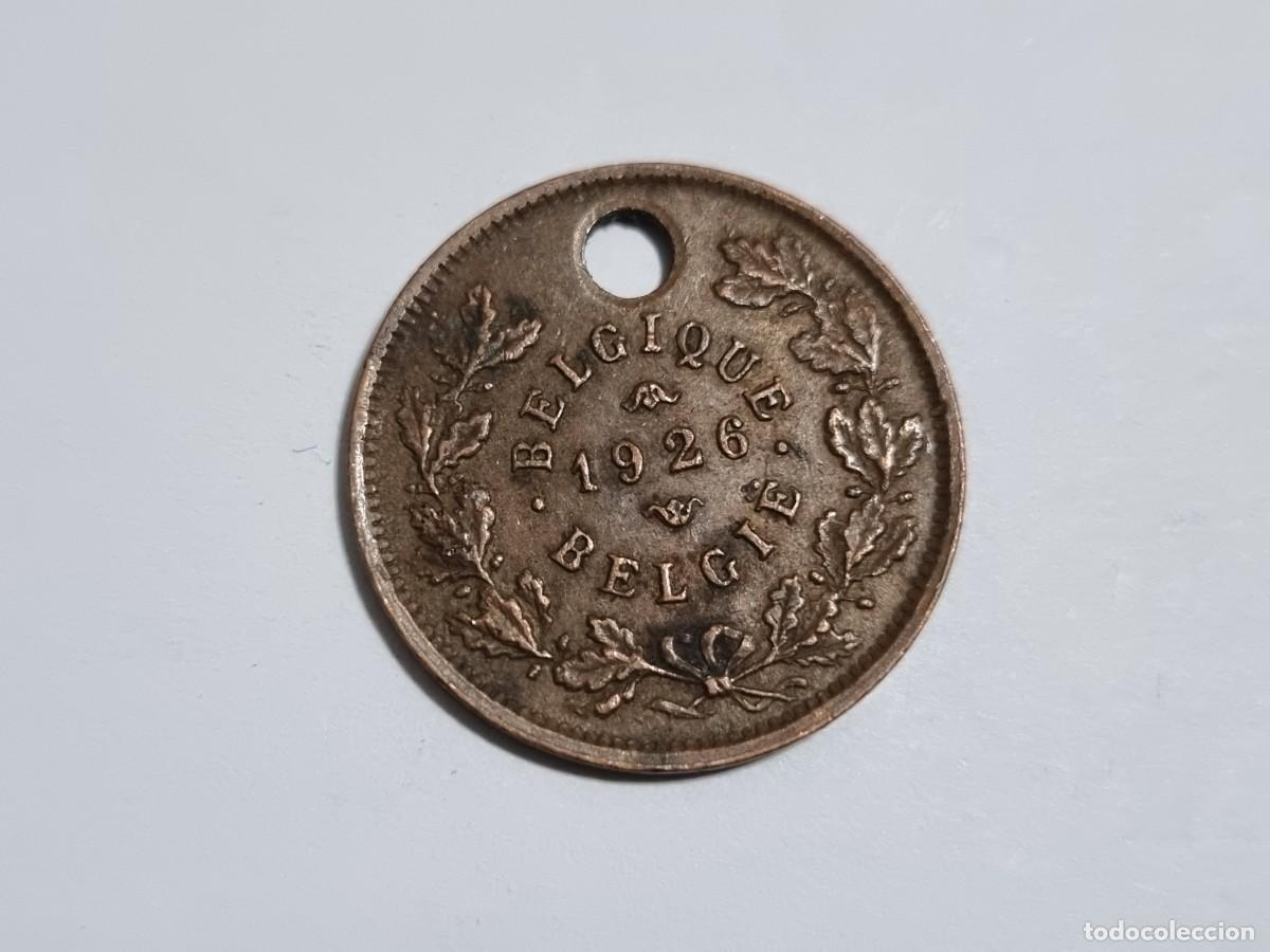 Monedas antiguas de Europa: Moneda Belga Belgica 1926 Impuesto Taxe Sur les Chiens Medalla Coleccionista