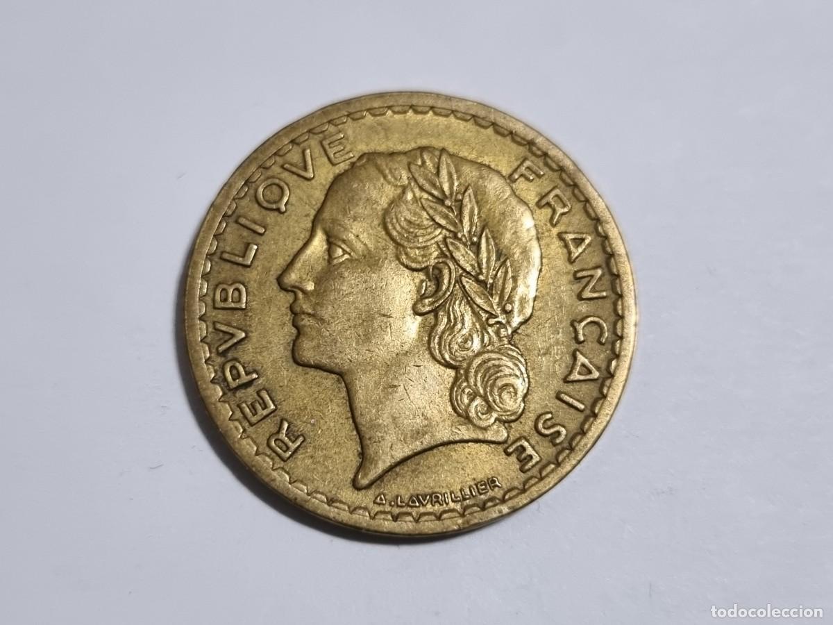 Monedas antiguas de Europa: Antigua Moneda Francesa Francia 5 Francos 1946 Bronce Aluminio Coleccionista