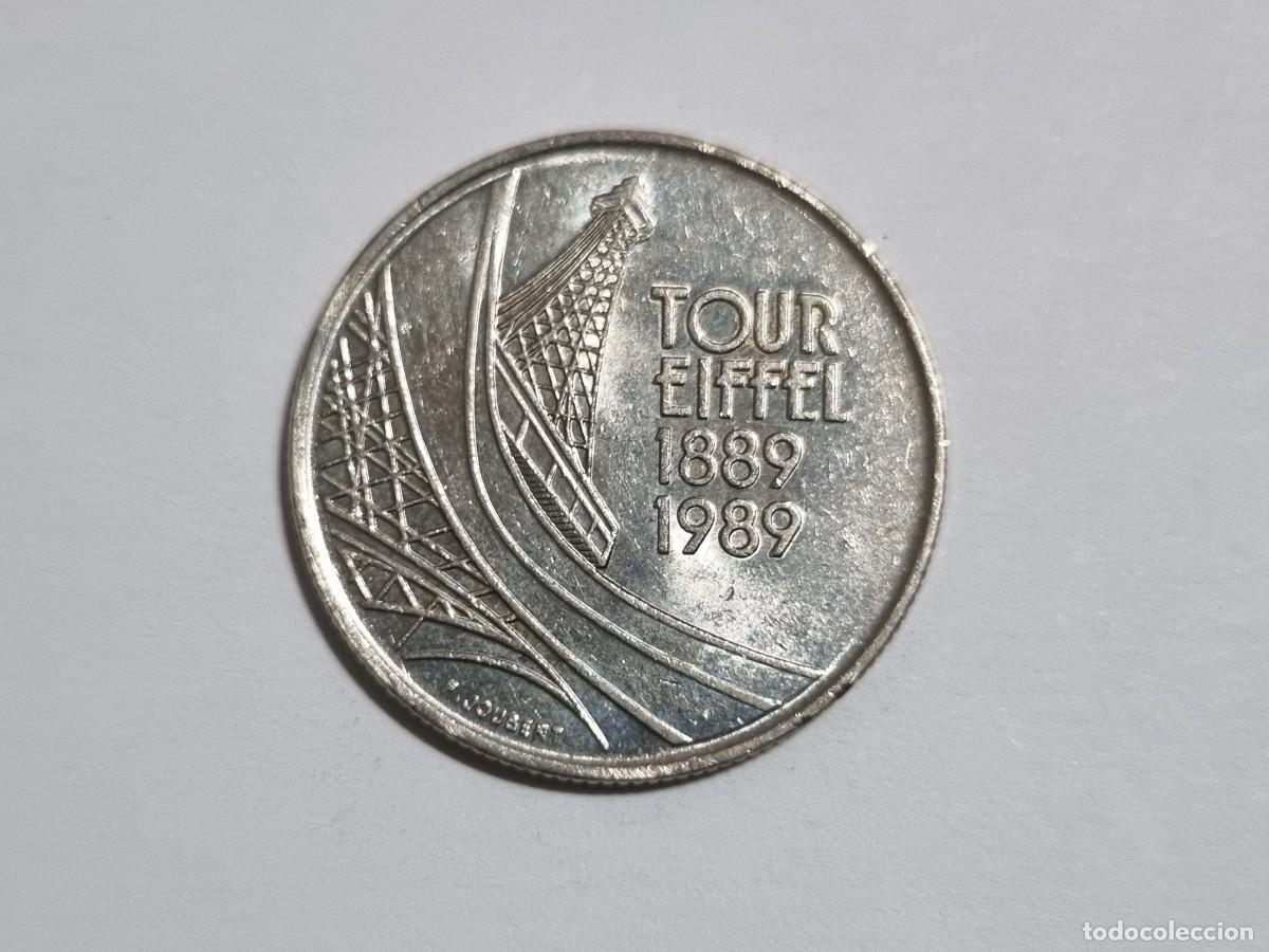 Monedas antiguas de Europa: Moneda Francesa 1989 Eiffel Francia 5 Francos S/C Conmemorativa Coleccionista