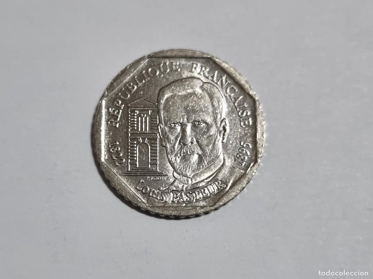 Monedas antiguas de Europa: Moneda Francesa Louis Pasteur 1995 Francia 2 Francos S/C Conmemorativa