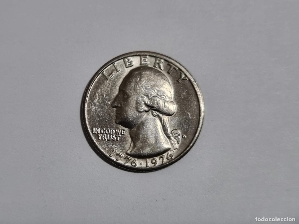 Monedas antiguas de Europa: EEUU Estados Unidos 1776-1976 1/4 Cuarto Dolar S/C Conmemorativa Bicentenario