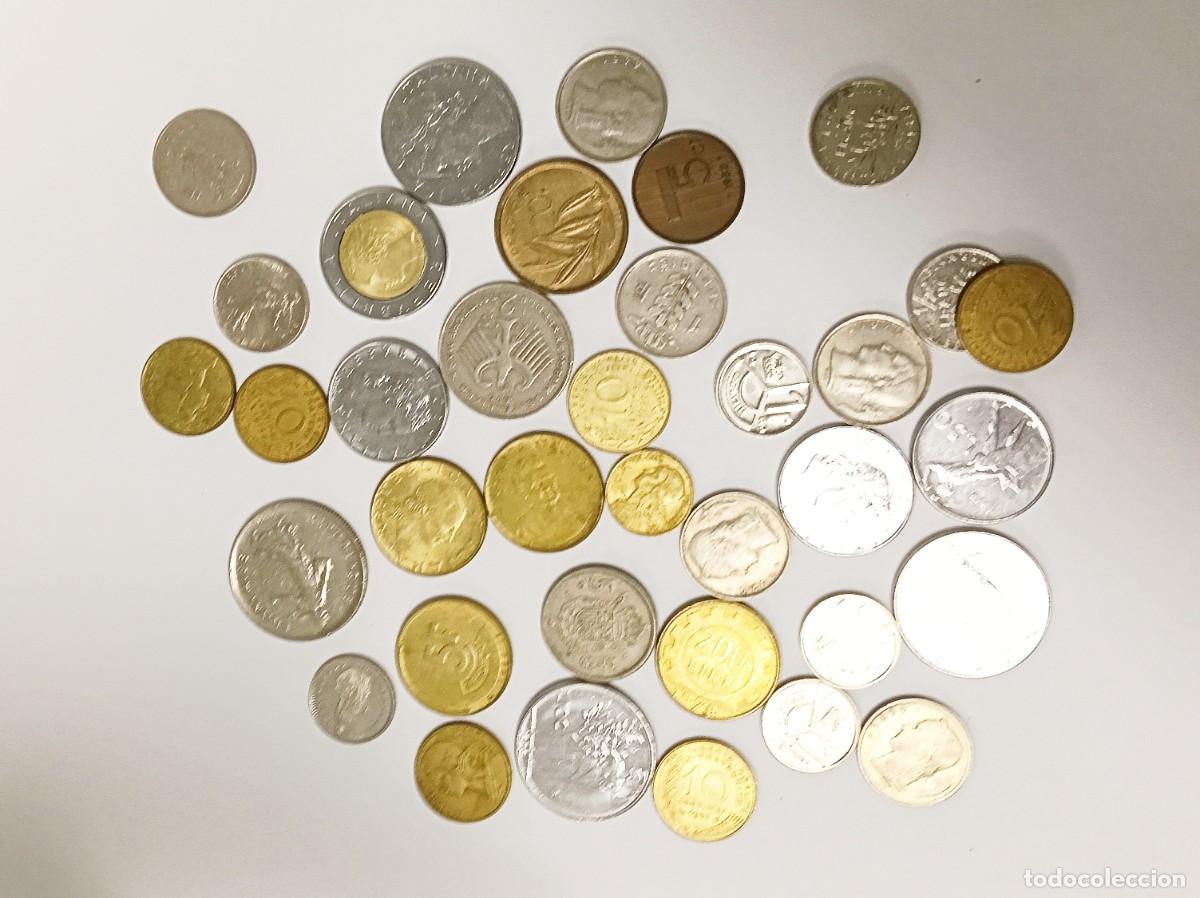 Monete antiche di Europa: Lote de Monedas Extranjeras Pre-Euro y Colecci&oacute;n: Italia, Francia, B&eacute;lgica, Alemania y m&aacute;s