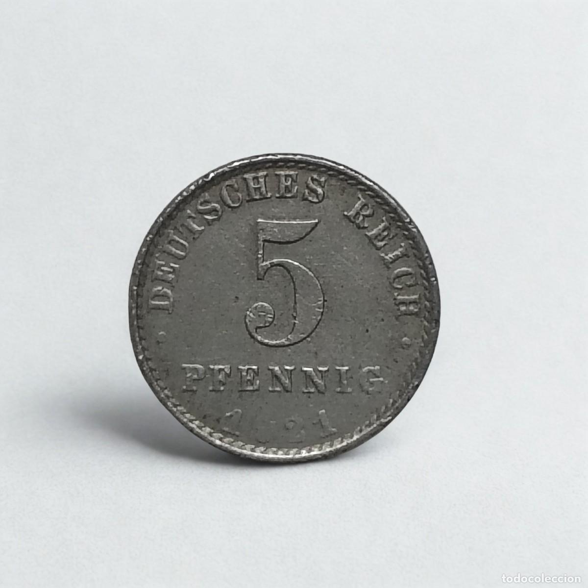 Monedas antiguas de Europa: Moneda 5 Pfennig 1921 Alemania Deutsches Reich Weimar