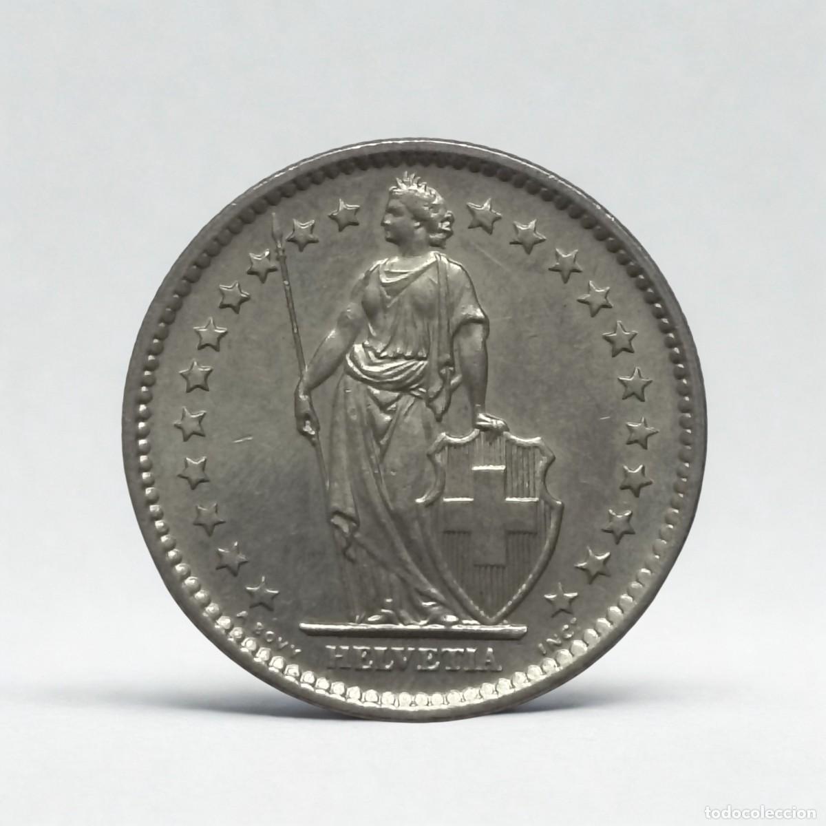 Monedas antiguas de Europa: Moneda 2 Francos Suiza 1979 Circulada cuproniquel