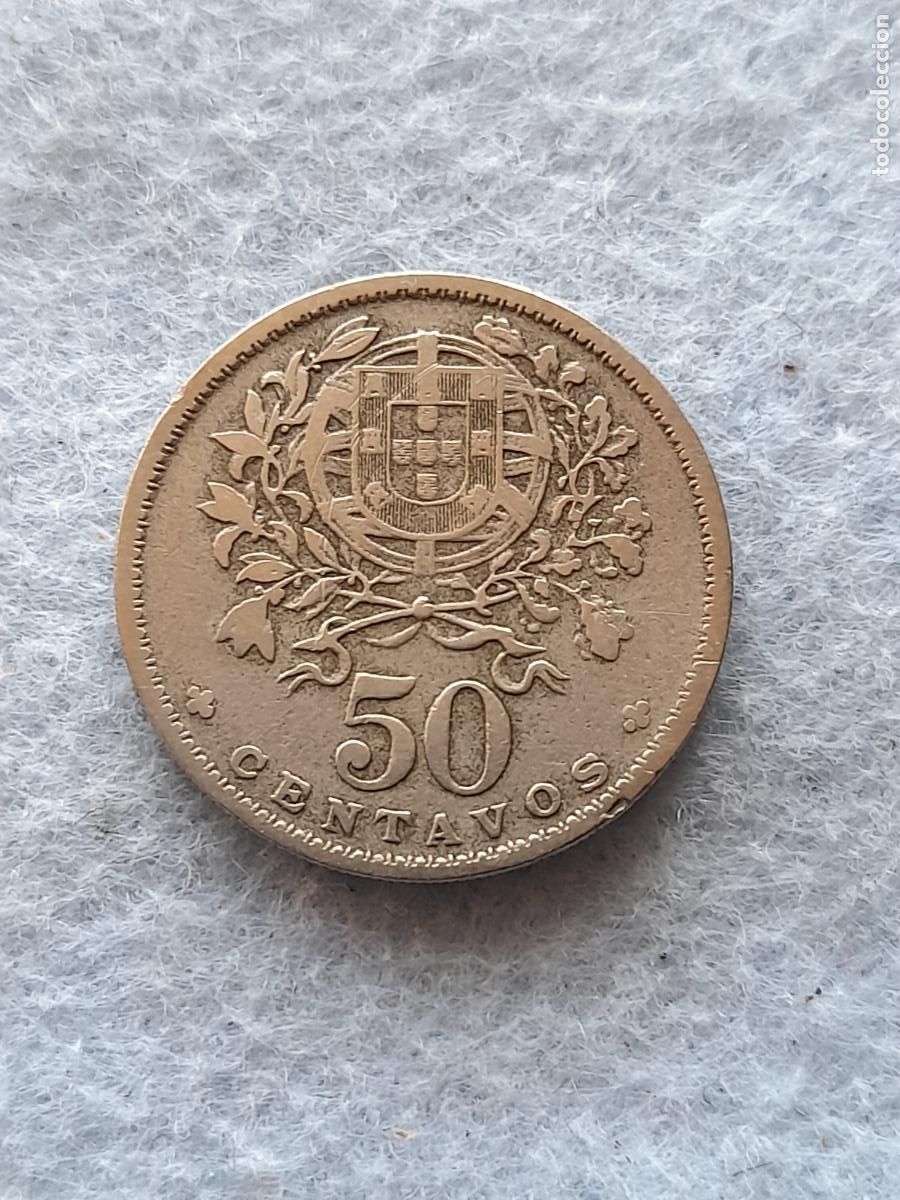 Monete antiche di Europa: Portugal. 50 Centavos. A&ntilde;o 1938. Escasa.