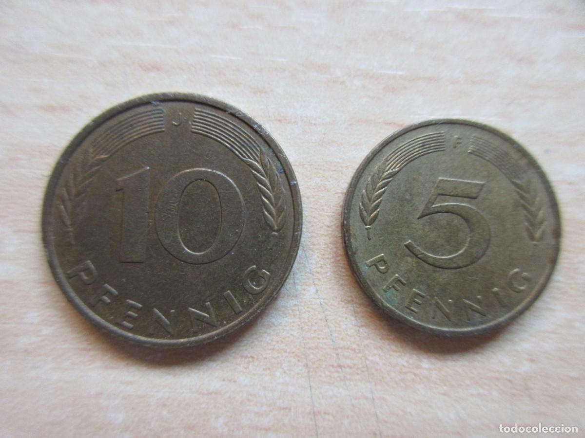 Monedas antiguas de Europa: 2 monedas diferentes variadas