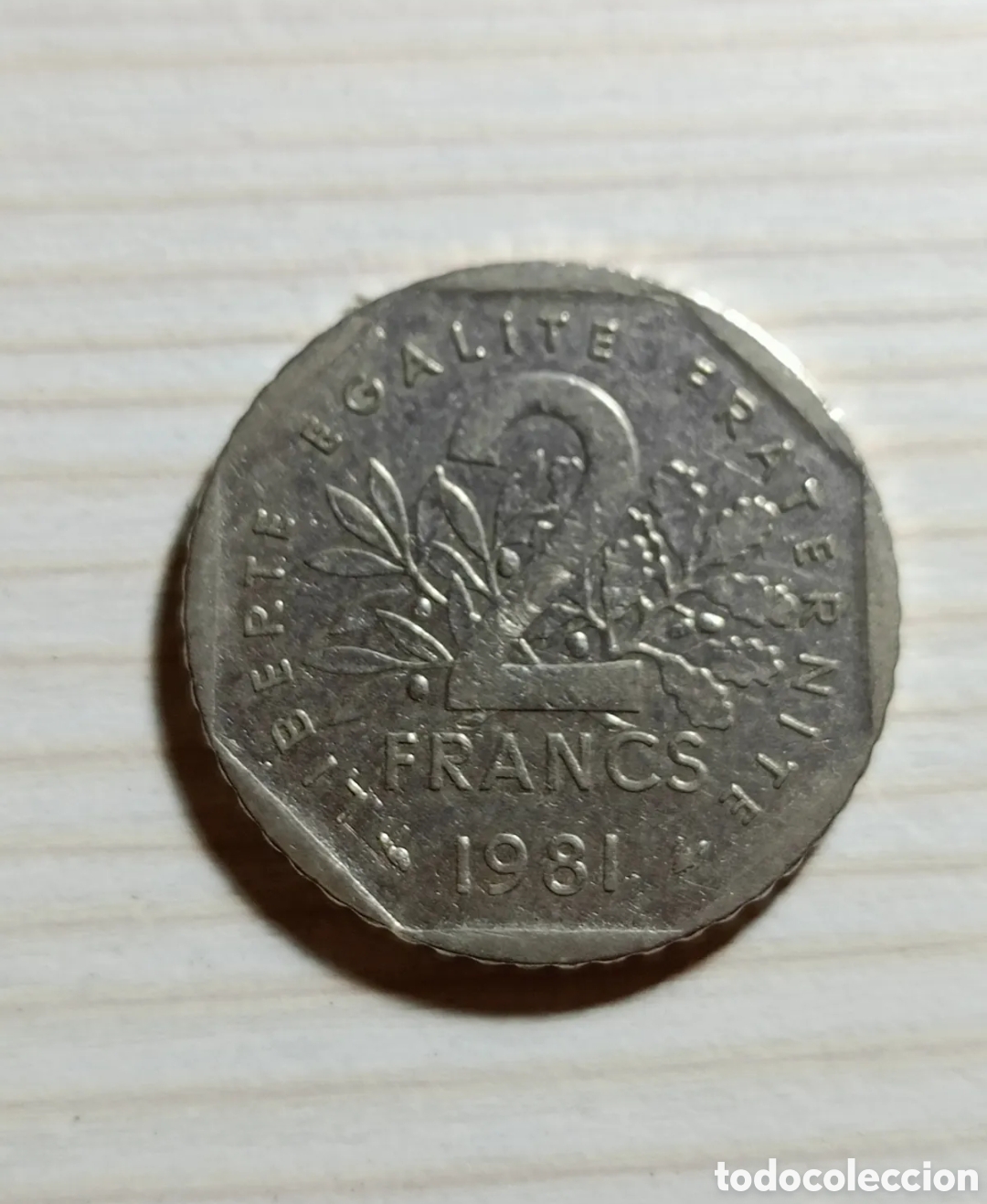 Monete antiche di Europa: Moneda, Francia, Semeuse, 2 Francs, 1981, Paris, MBC, N&iacute;quel, KM:942.1
