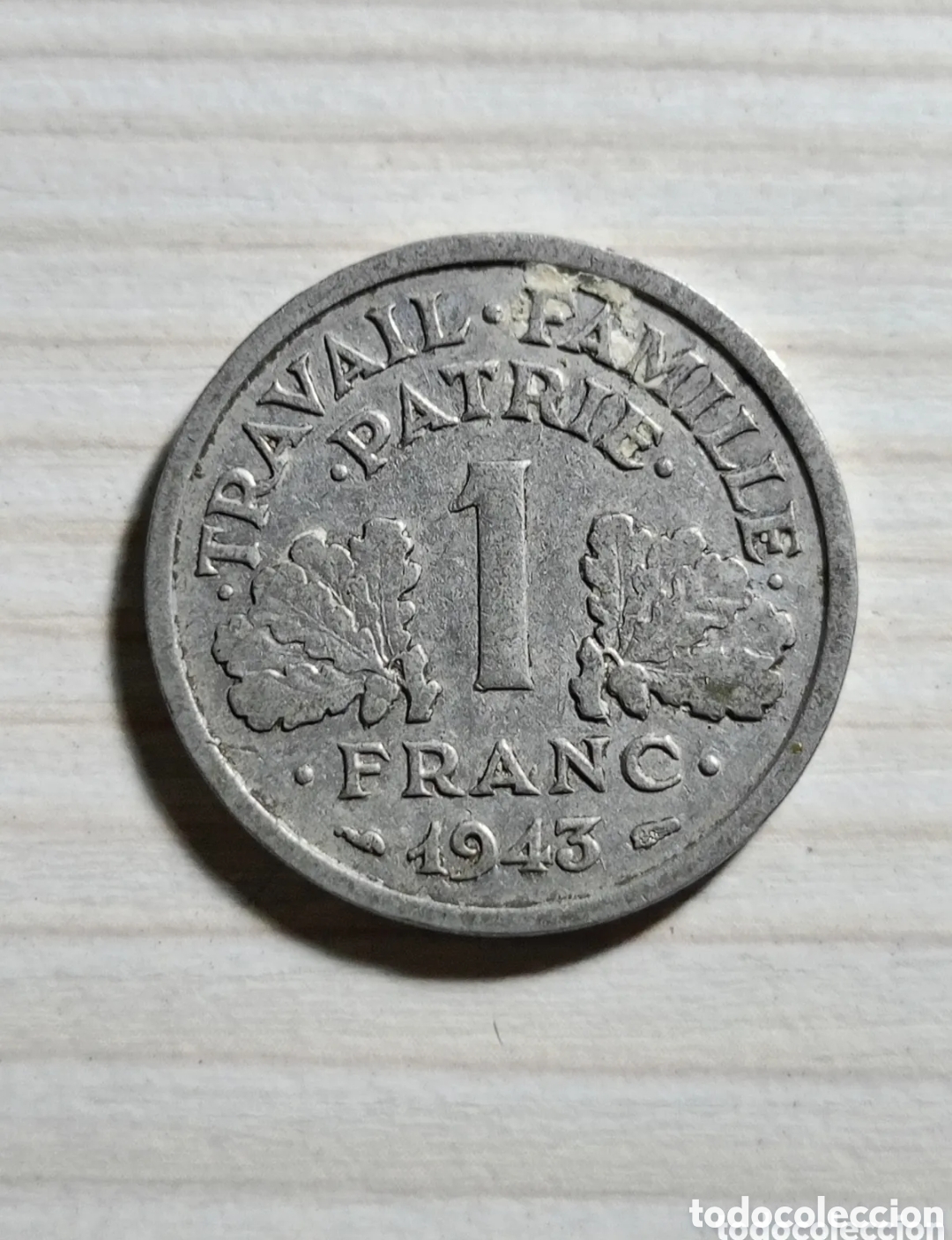 Monete antiche di Europa: francia antigua moneda 1 franco ano 1943