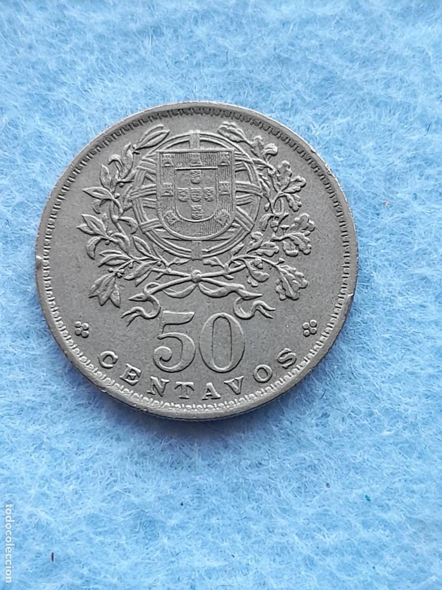 Monete antiche di Europa: Portugal. 50 Centavos. A&ntilde;o 1952.