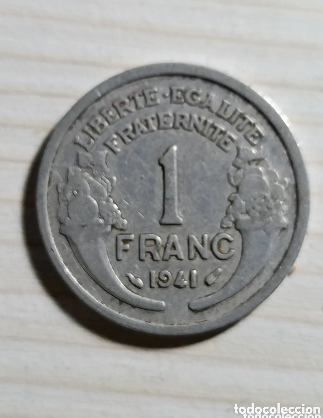Monete antiche di Europa: Moneda Francia 1 Franco Segunda Guerra Mundial 1941