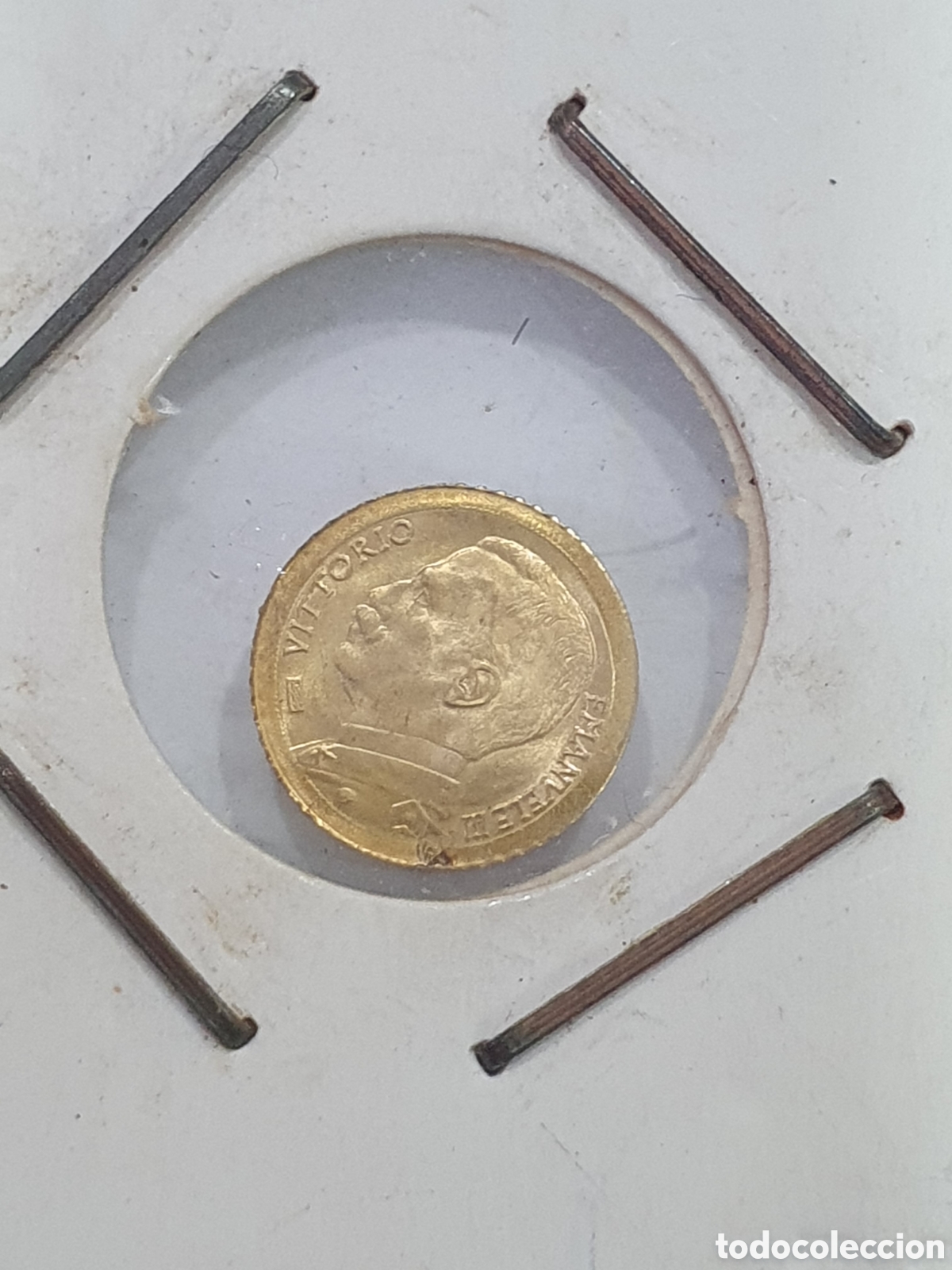 Monedas antiguas de Europa: Moneda oro 22K HGE. Electroplateada. Italia. (L128)
