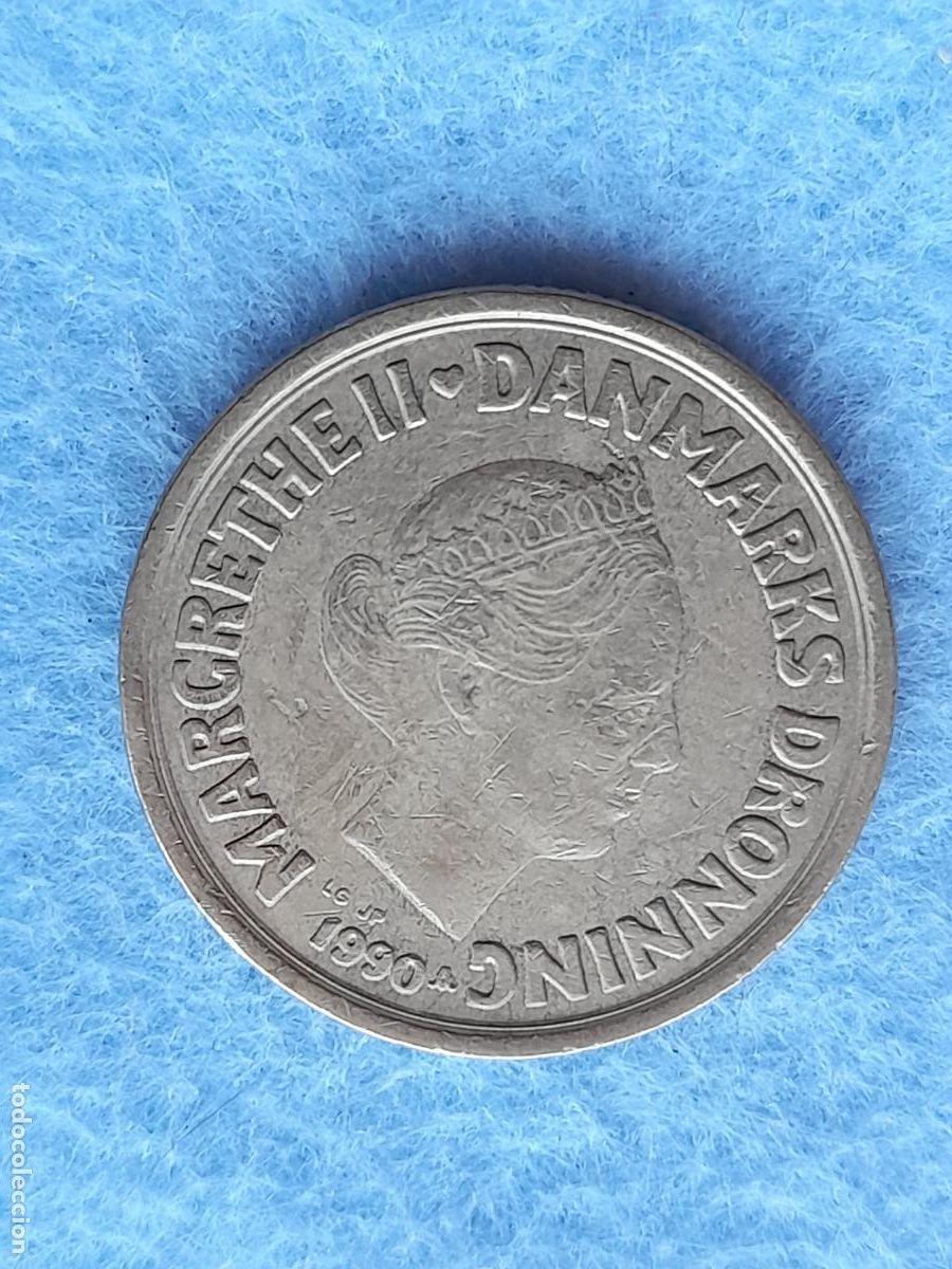 Monete antiche di Europa: Dinamarca. 20 Coronas. A&ntilde;o 1990.