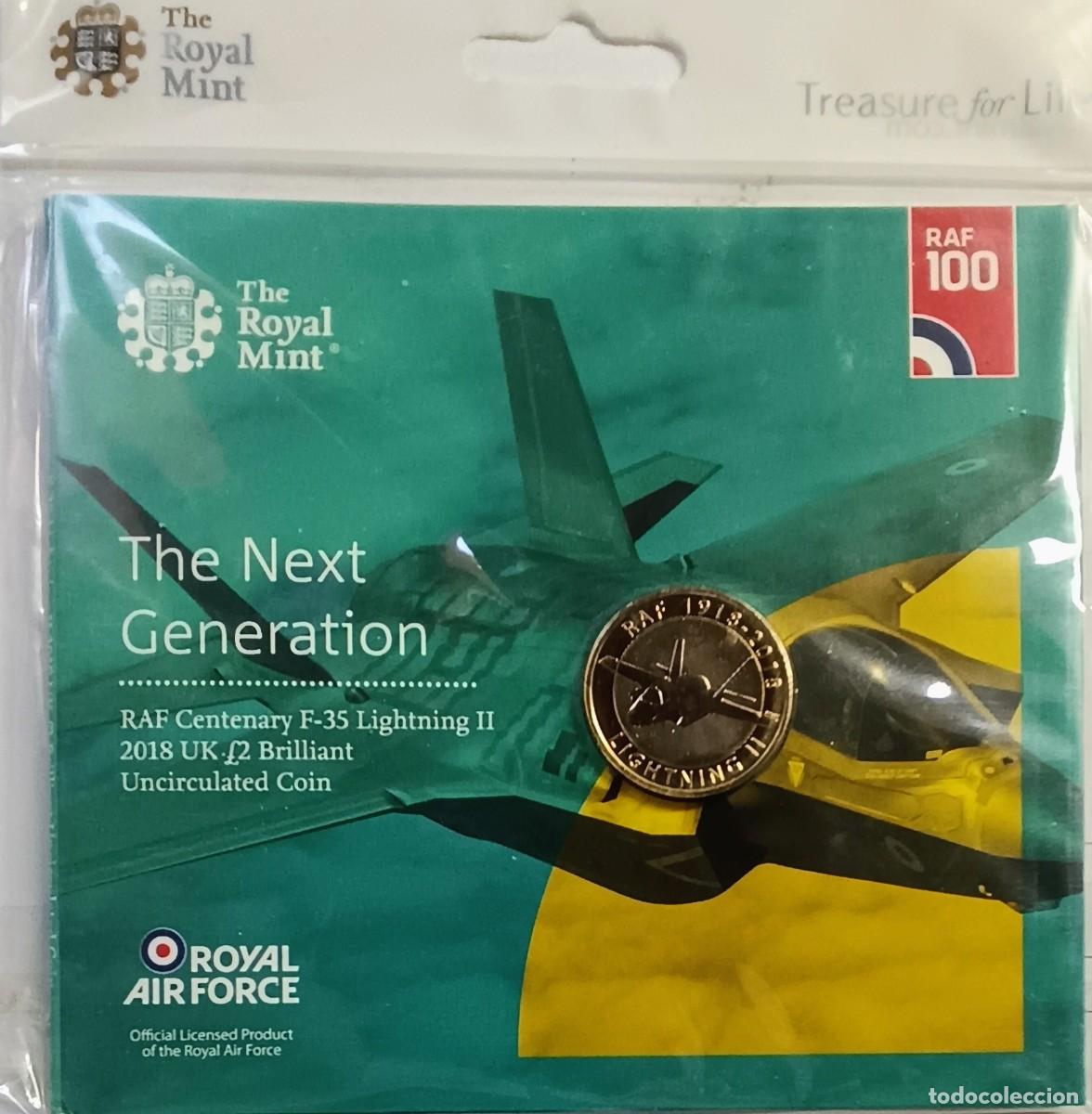 Monedas antiguas de Europa: GRAN BRETA&Ntilde;A. UK. 4 MONEDAS DE 2 LIBRAS. FDC. 2018 &ldquo;ROYAL AIR FORCE&rdquo;. ESCASAS. EN SOBRES SELLADOS