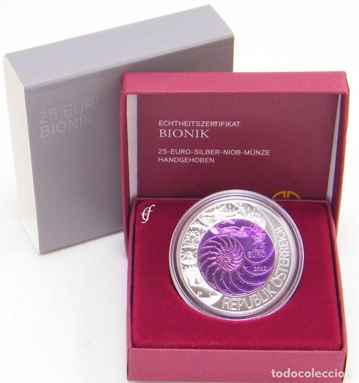 Monedas antiguas de Europa: 25 Euros Plata y Niobio Austria 2012 - &rdquo;Bionik&rdquo;.
