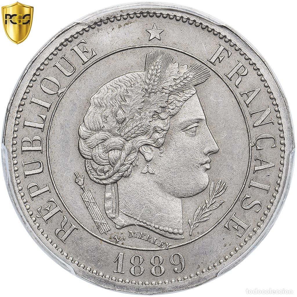Monedas antiguas de Europa: [#1508908] Francia, 20 Centimes, Merley, 1889, Paris, Pattern, N&iacute;quel, PCGS, SP64