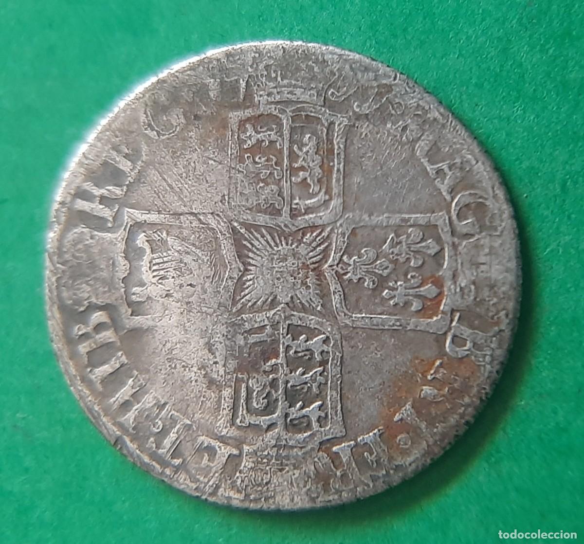 Monedas antiguas de Europa: (R.UNIDO)(1711)(PLATA) 6 PENCE REINA ANA