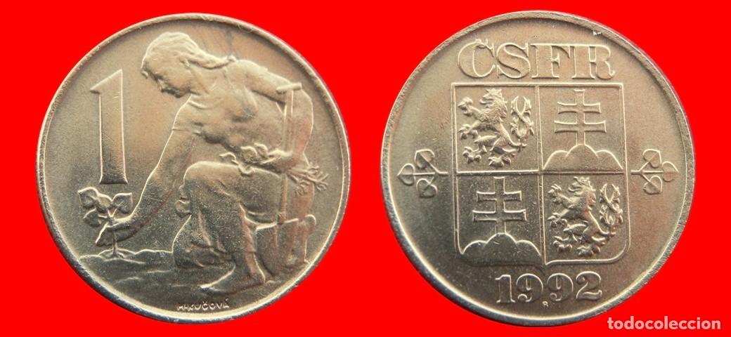Monedas antiguas de Europa: 1 CORONA 1992 CHECOSLOVAQUIA-144953