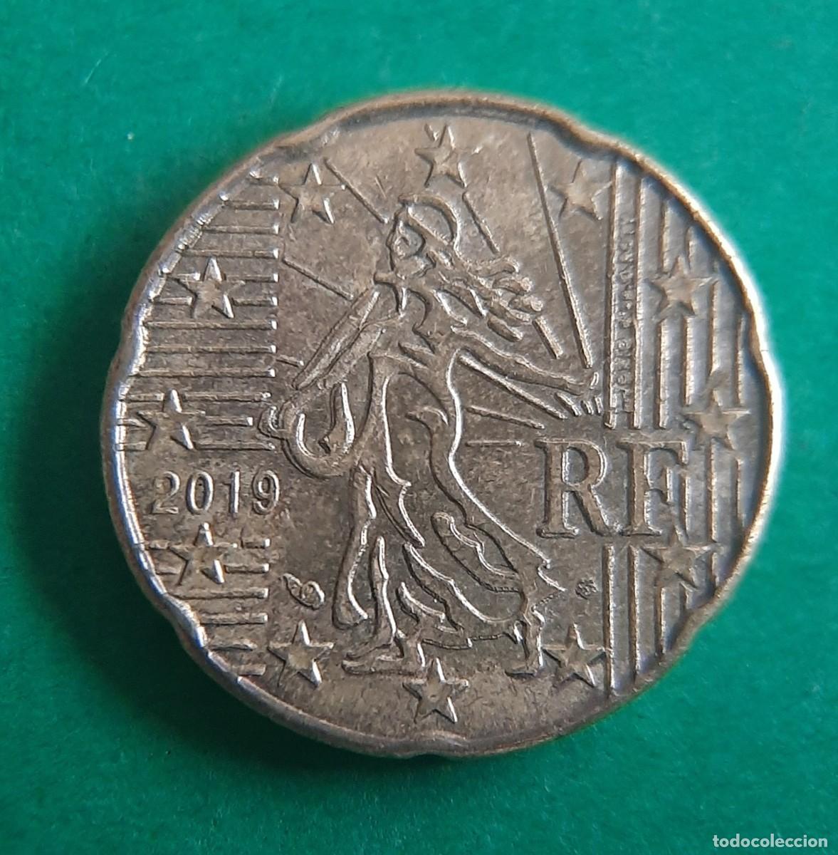 Monedas antiguas de Europa: (FRANCIA-ERROR)(2019) 20 C&Eacute;NTIMOS CON REMARQUE