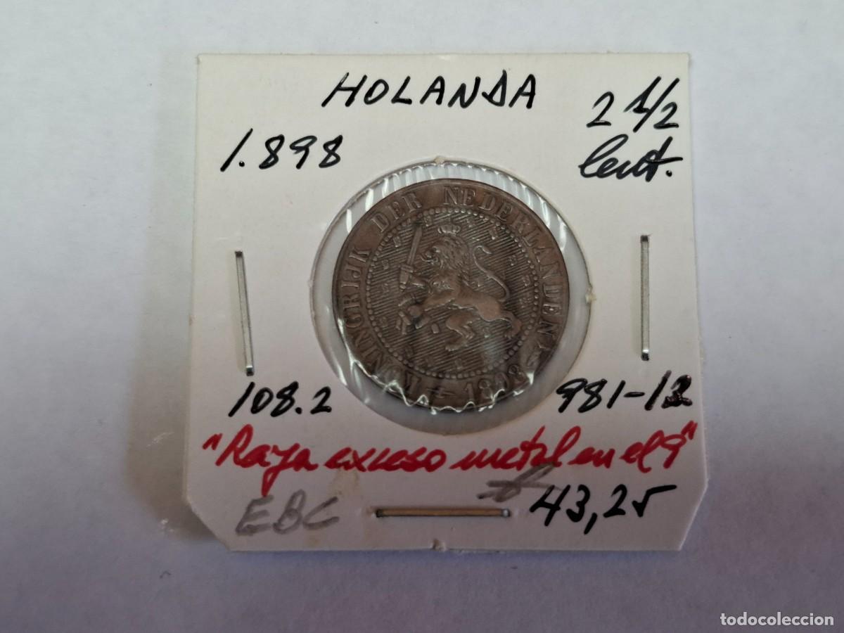 Monedas antiguas de Europa: 2 1/2 CENTS de 1898 KM 108.2 HOLANDA en EBC