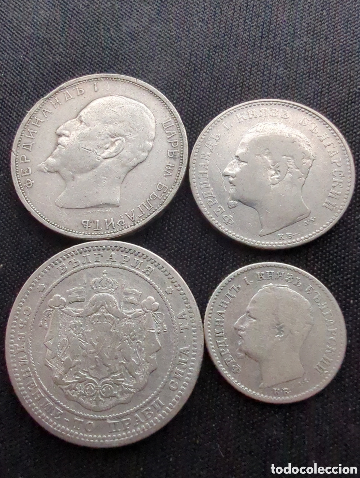 Monedas antiguas de Europa: Bulgaria 4 monedas de plata diferentes