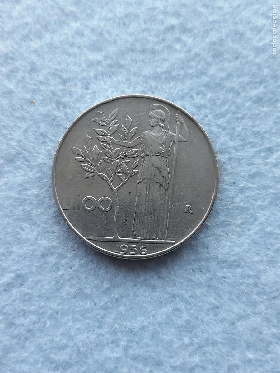 Monedas antiguas de Europa: Italia. 100 Liras. A&ntilde;o 1956.