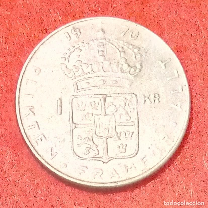 Monedas antiguas de Europa: MONEDA DE SUECIA 1970 - 1 CORONA - COBRE-N&Iacute;QUEL