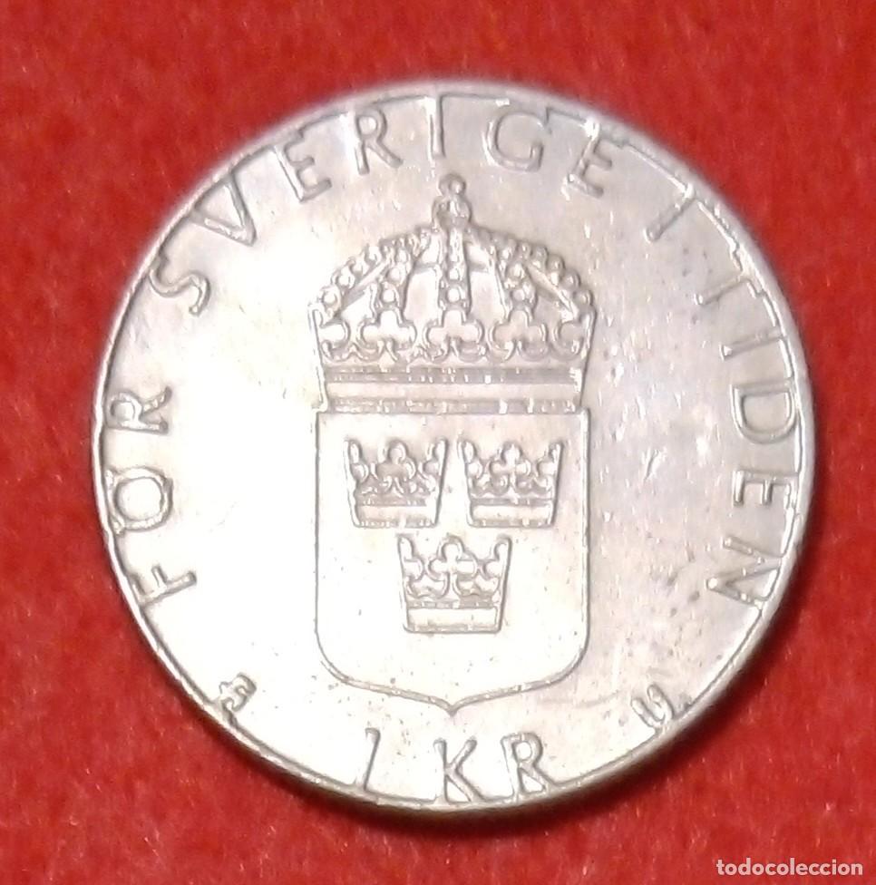Monedas antiguas de Europa: MONEDA DE SUECIA 1981 - 1 CORONA - COBRE-N&Iacute;QUEL