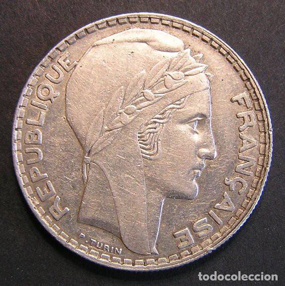 Monedas antiguas de Europa: FRANCIA - 20 FRANCOS 1934 DE PLATA