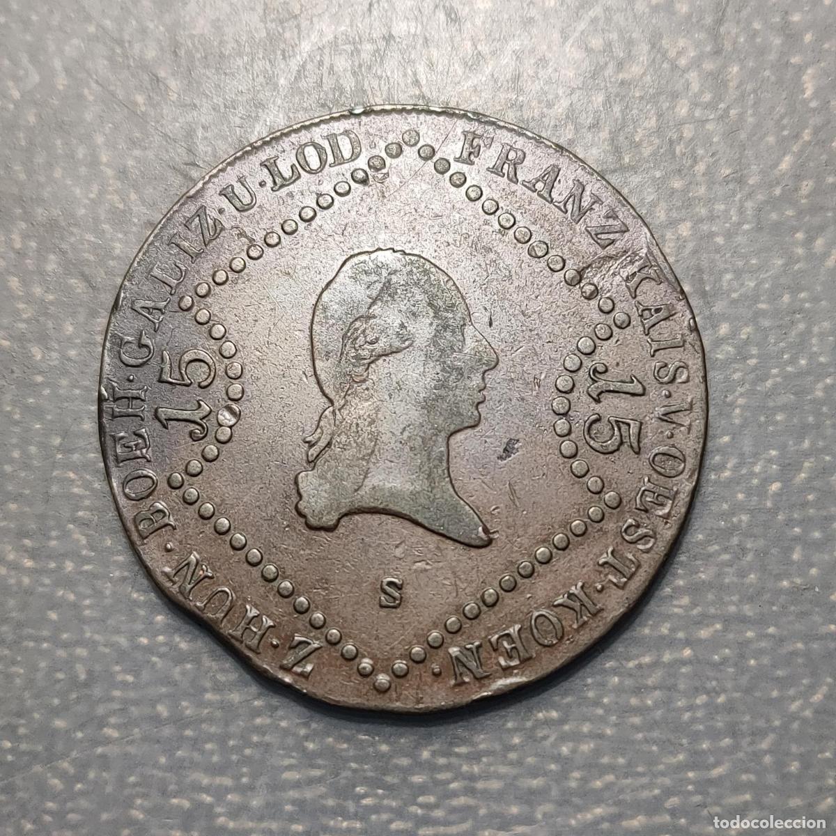 Monedas antiguas de Europa: AUSTRIA 15 KREUZER 1807 S MBC