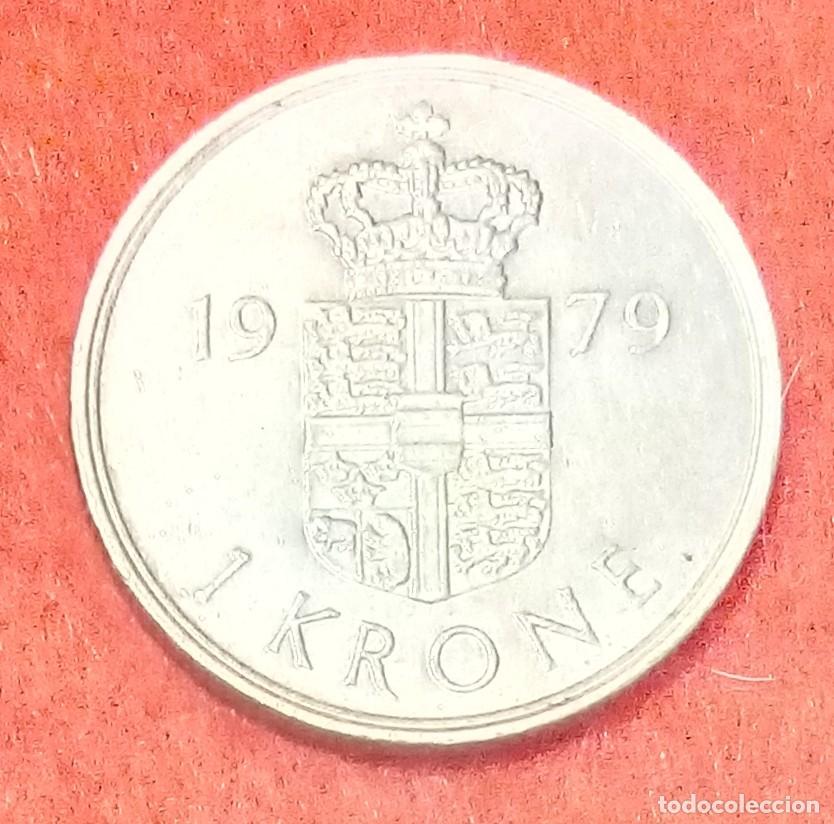 Monedas antiguas de Europa: MONEDA DE DINAMARCA 1979 - 1 CORONA - COBRE-N&Iacute;QUEL (1)