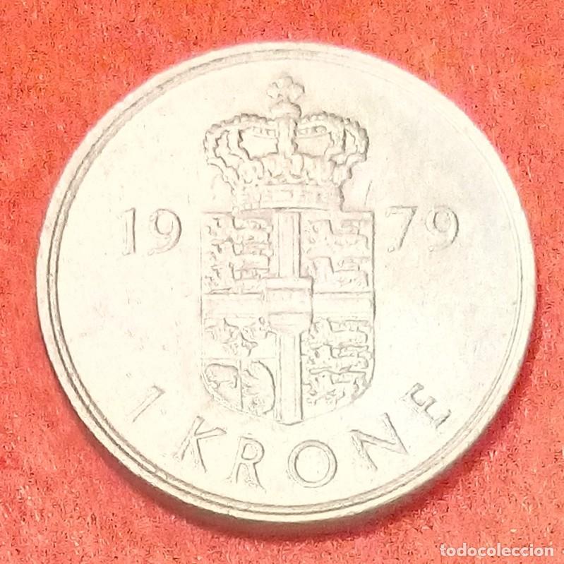 Monedas antiguas de Europa: MONEDA DE DINAMARCA 1979 - 1 CORONA - COBRE-N&Iacute;QUEL (2)