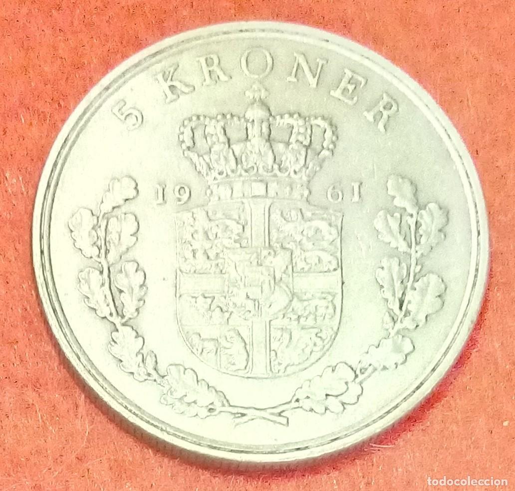 Monedas antiguas de Europa: MONEDA DE DINAMARCA 1961 - 5 CORONAS - COBRE-N&Iacute;QUEL