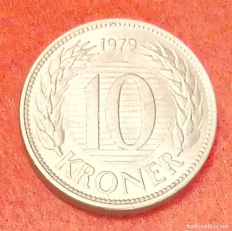 Monedas antiguas de Europa: MONEDA DE DINAMARCA 1979 - 10 CORONAS - COBRE-N&Iacute;QUEL
