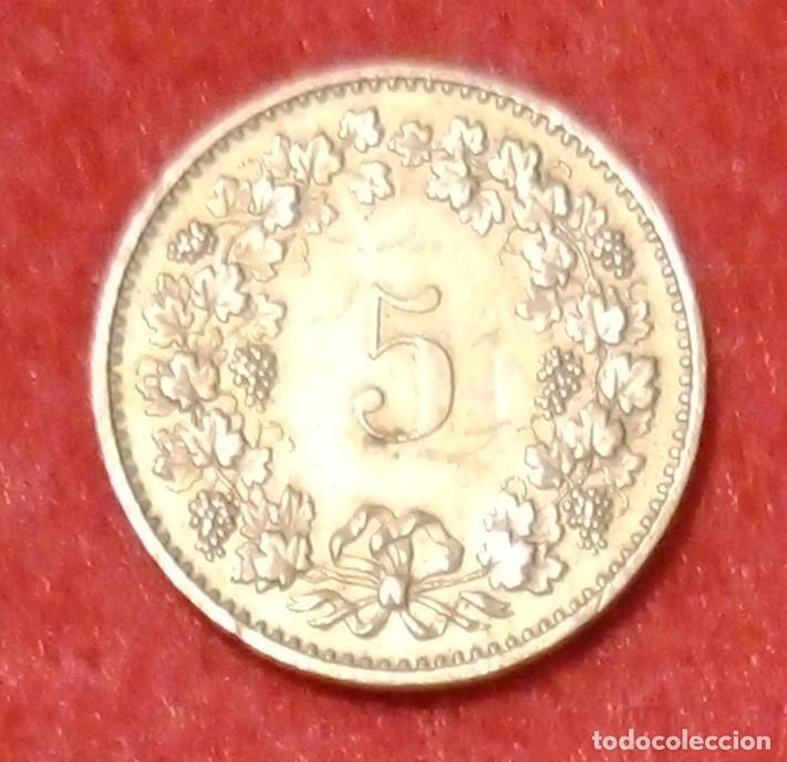Monedas antiguas de Europa: MONEDA DE SUIZA 1984 - 5 RAPPEN - ALIMUNIO-BRONCE