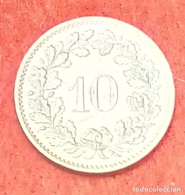 Monedas antiguas de Europa: MONEDA DE SUIZA 1982 - 10 RAPPEN - COBRE-N&Iacute;QUEL