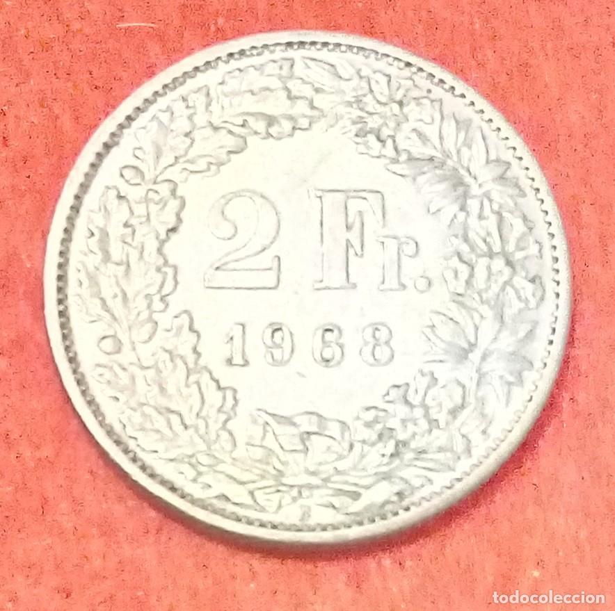 Monedas antiguas de Europa: MONEDA DE SUIZA 1968 - 2 FRANCOS - CUPRON&Iacute;QUEL