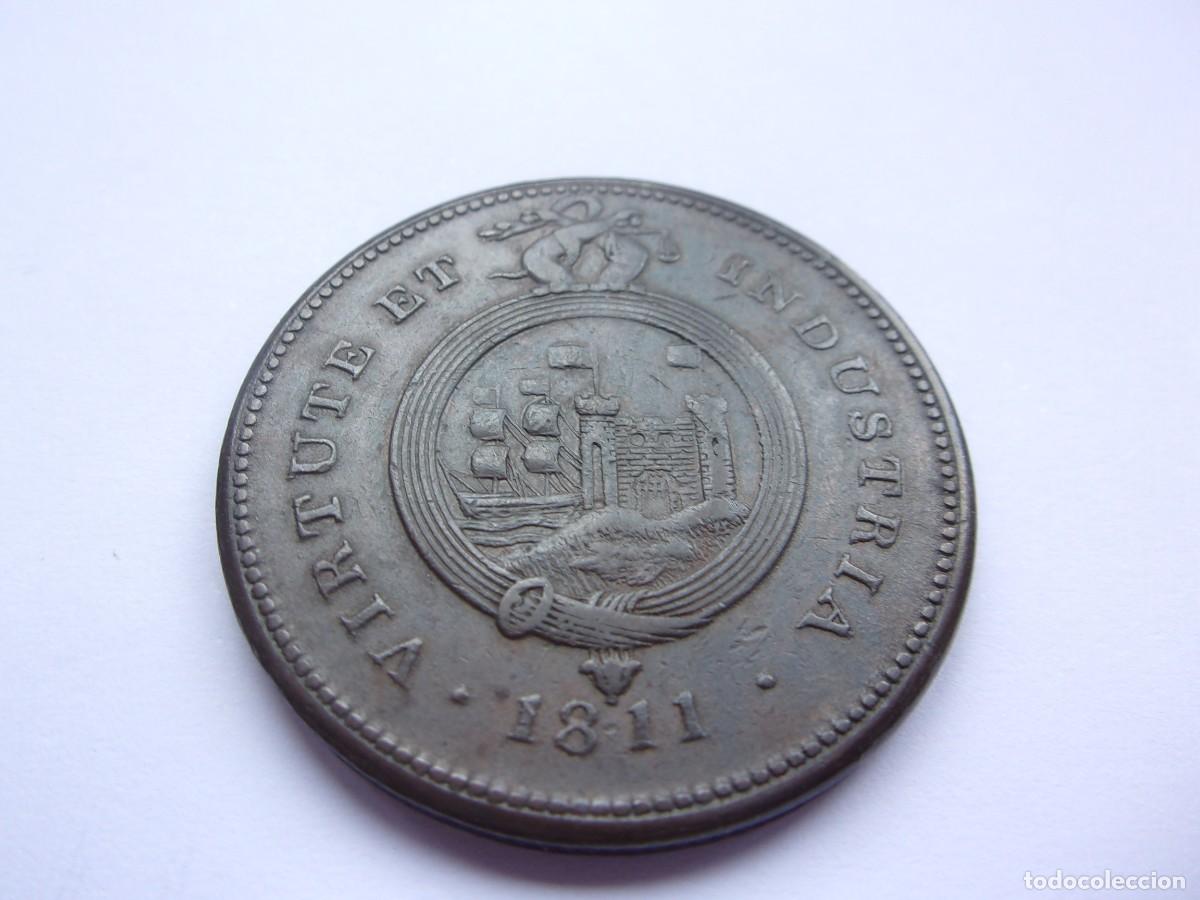 Monedas antiguas de Europa: 32SCL17 Gran Breta&ntilde;a Bristol & South Wales one penny token 1811. Withers# 540